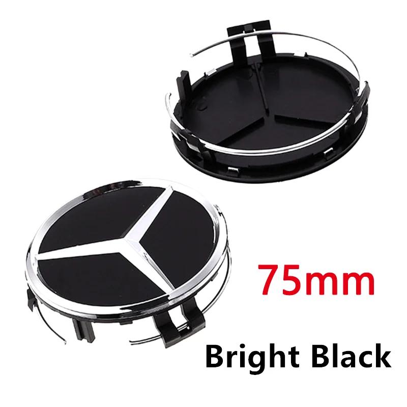 4 adet 75mm Araba Jant Göbek Kapakları Jant Göbek Kapakları Mercedes Benz W204 205 A B C E S CLA CLK ML GLK GLA GLB GLC CLAS Aksesuarları İçin