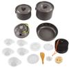 Camping Cookware Kit Portable Practical High Hardness Anti Scald Pot Kettle Set for Outdoor Picnic