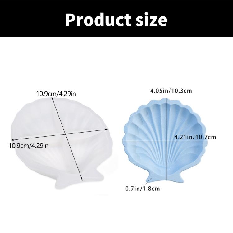 Flexible Shell Tray Silicone Mold Multi Purpose Silicone Shell Tray Mould for Casting Plaster and Resin Dishes