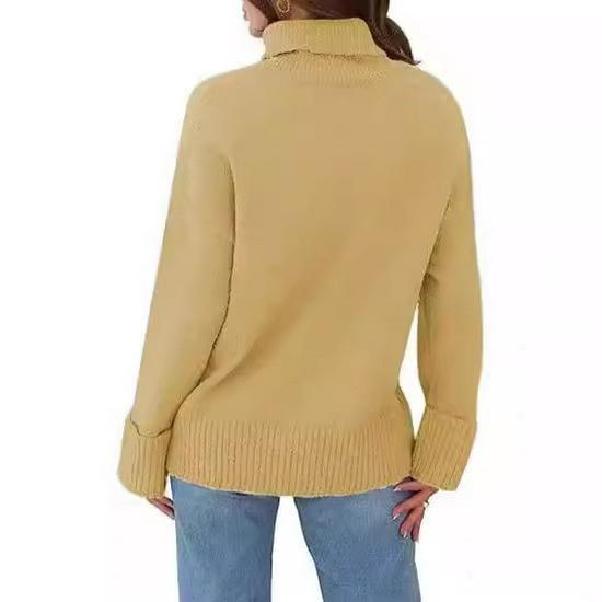 2024 Hot-Selling European & American Women's Autumn/Winter High Collar Plush Sweater Pullover