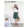 Cotton and Linen Five Quarter Pants Women's Summer Casual Shorts Plus Size Hot Pants Elastic Waist 5 Minutes Wide Leg Pants