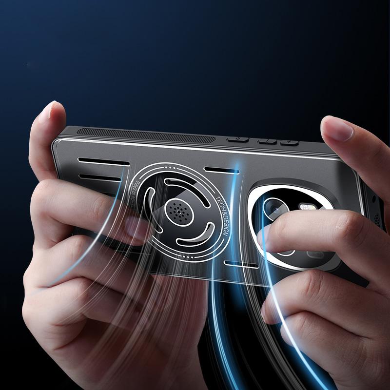Pro Honor Magic6 Pro 5G Magnetický kryt na telefon TPU+Kovový plášť pro odvod tepla Vestavěná fólie na objektiv