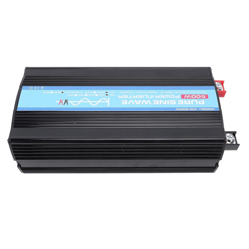 Pure Sine Wave Inverter 500W 12V DC To 120V AC Car Solar Power Converter With 2 USB Digital LCD