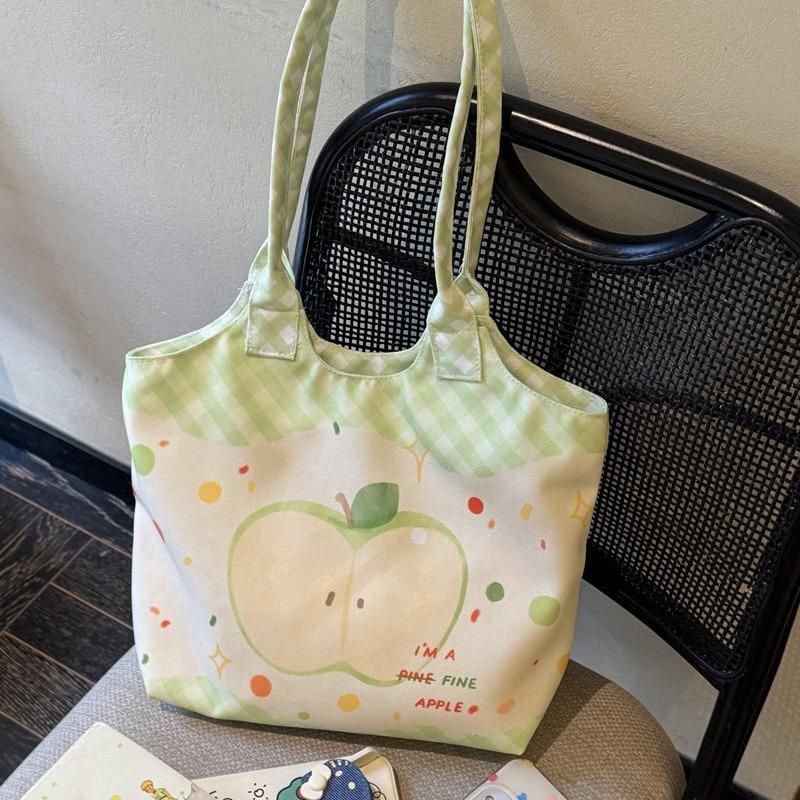 New cute large-capacity bag women's leisure shopping bag college student class canvas bag commuter shoulder handbag