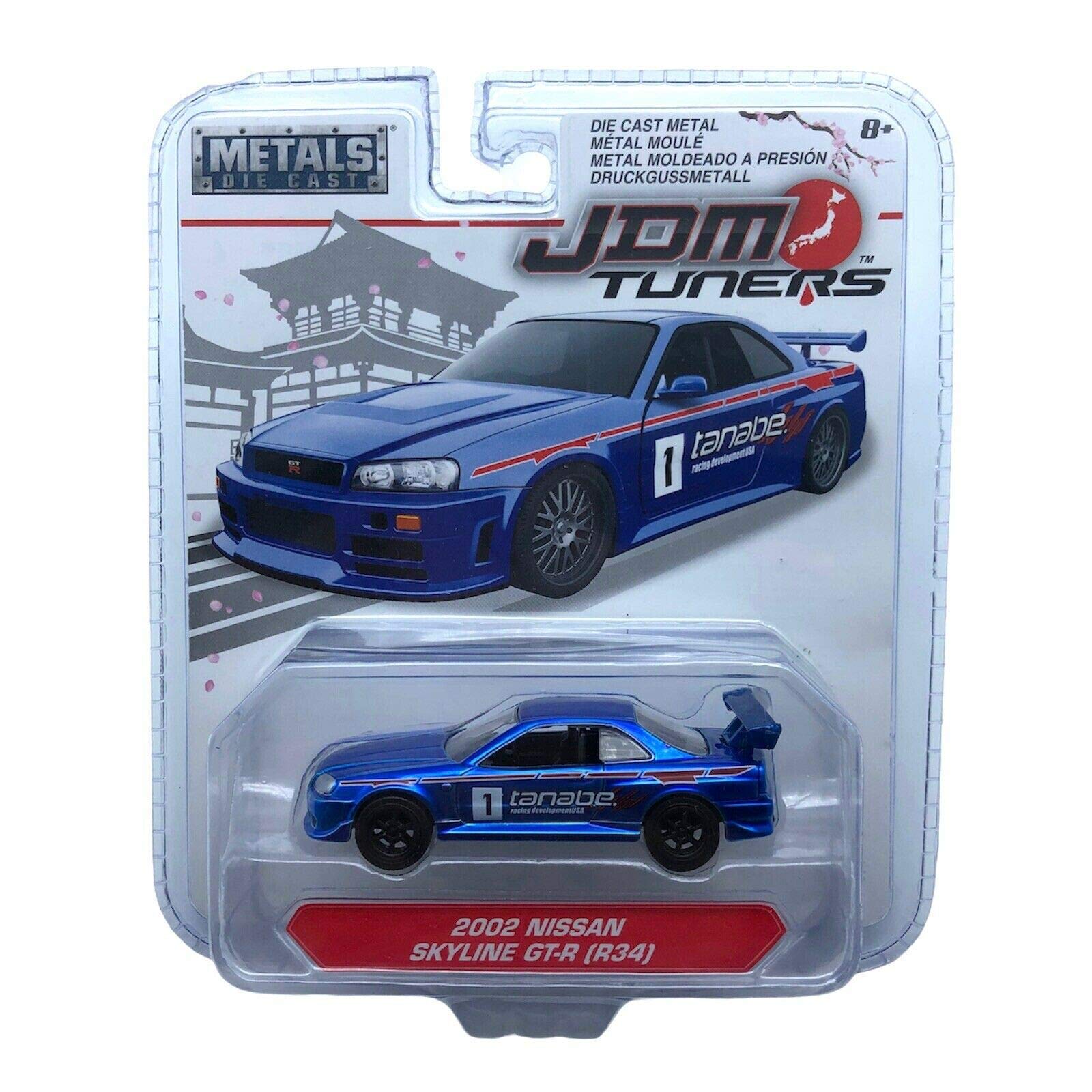 

JDM Tuners Jada 2002 Skyline R34 Scale GT-R [синий] 1/64 синий