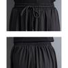 Dimanaf Spring Plus Size Women Wide Leg Pants High Waist Basic Elastic Pants Loose Casual Trousers Black Pants