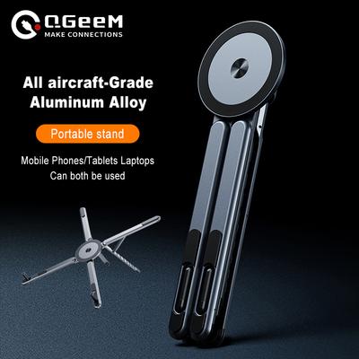 Adjustable Multifunctional Magnetic Phone Holder 3in1 Foldable Foldable Tripod Aluminum Handheld Angle Holder Phone Photography