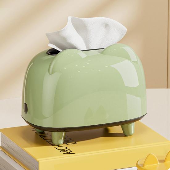 Cute Cat Tissue Dispenser Box Cartoon Tissue Paper Holder Desktop Plastic Napkin Storage Box for Car Home Bathroom Kitchen Office Decor