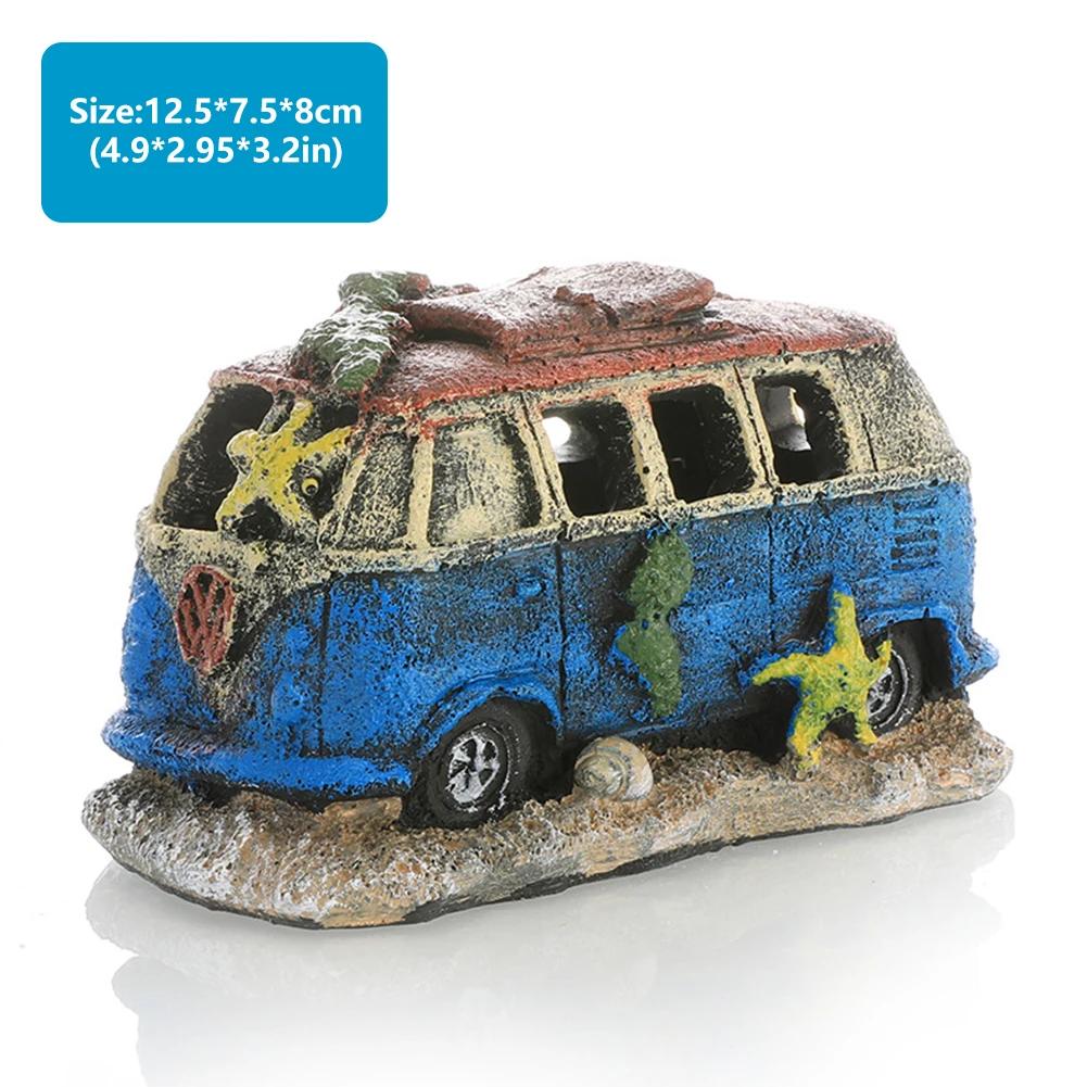 Submarine Decor Artificial Aquarium Decoration Old Car Ornament Resin Landscaping House Fish Accessories Aquarium Stuff