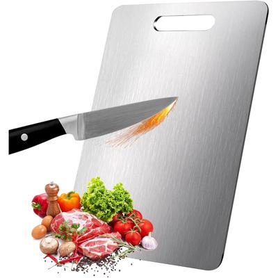 Upgrade Dubbelzijdig Roestvrij Staal Snijplank voor Keuken Anti-aanbak Vlees Hakblokken voor Groenten Fruit Kaas