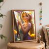 Disney Rapunzel oil paint by numbers painting kit handmade diy home decor gifts wall art canvas floral princess portrait set 130