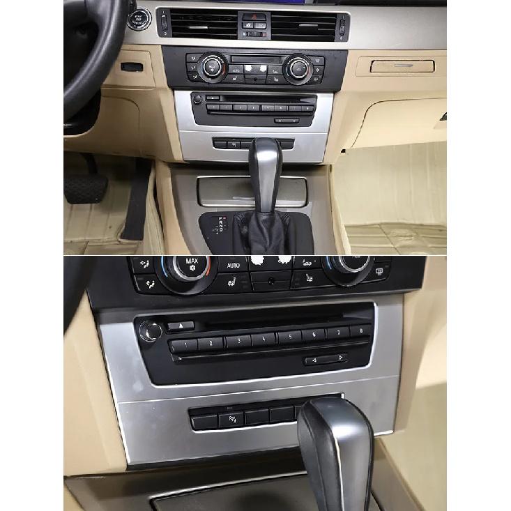 For BMW 3 Series E90 2005-2012 ABS Car Center Console Air Conditioning Volume Knob Decorative Frame Sticker Car Accessories