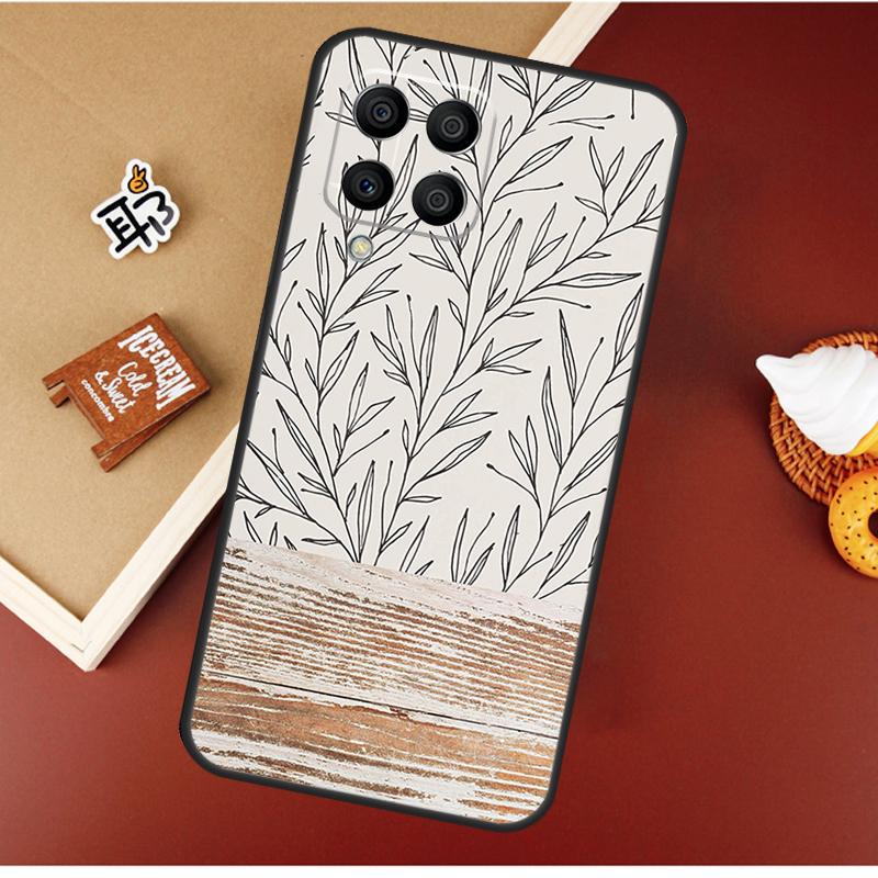Boho Botanisches Blatt Kuh Kaktus Hülle Für Samsung Galaxy M16 M36 M56 M06 M52 M32 M12 M54 M34 M14 M35 M55 M15 M11 M31 M13 M53