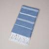 Yarn-Dyed Striped Quick-Dry Beach Towel - Multi-Color, Absorbent Cotton/Polyester Blend for Swimming & Bath