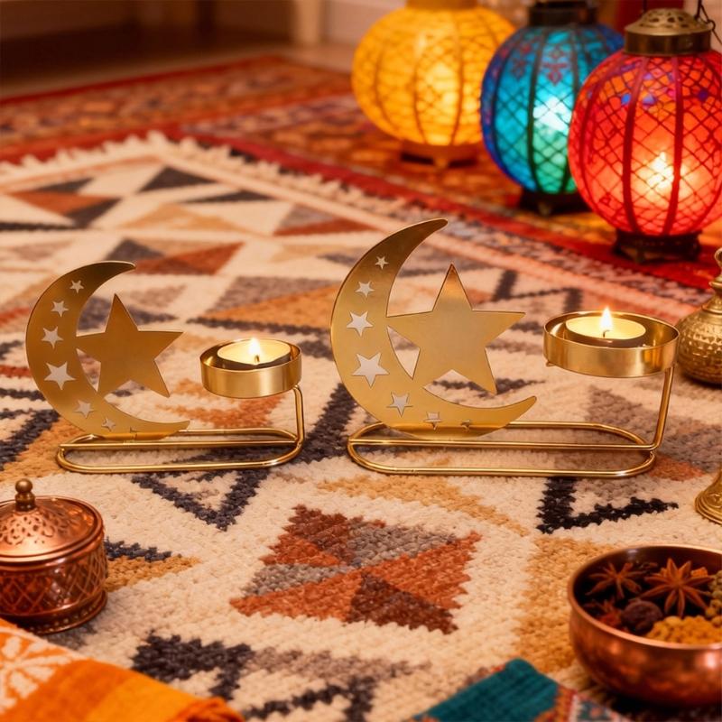 Moon Shaped Candle Holders Tealight Holders Metal Moon Candle Stand Candlestick for Christmas Dining Wedding Home Decors
