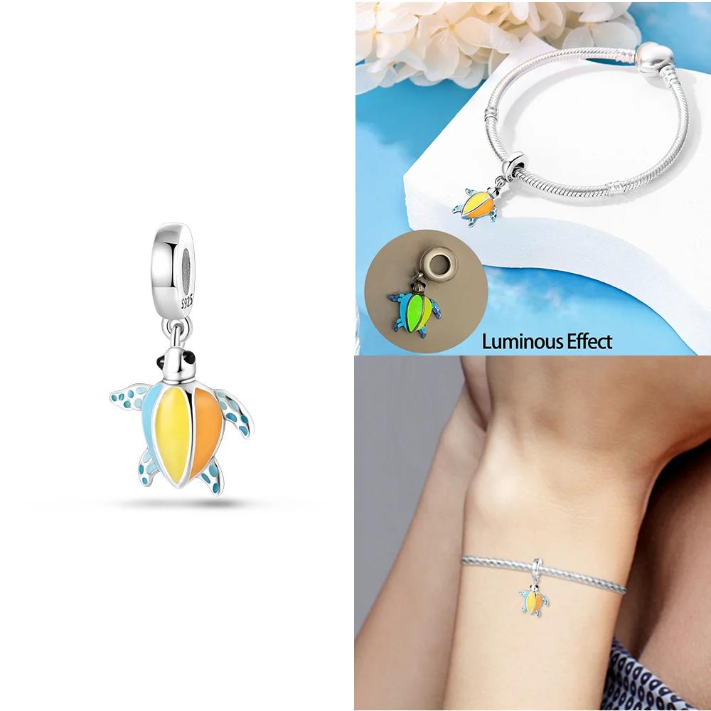 Exquisite Animal Firefly Blue Bow Dolphin Beads Fit Bracelet Charms Copper Original Jewelry Making Women Anniversary Gifts