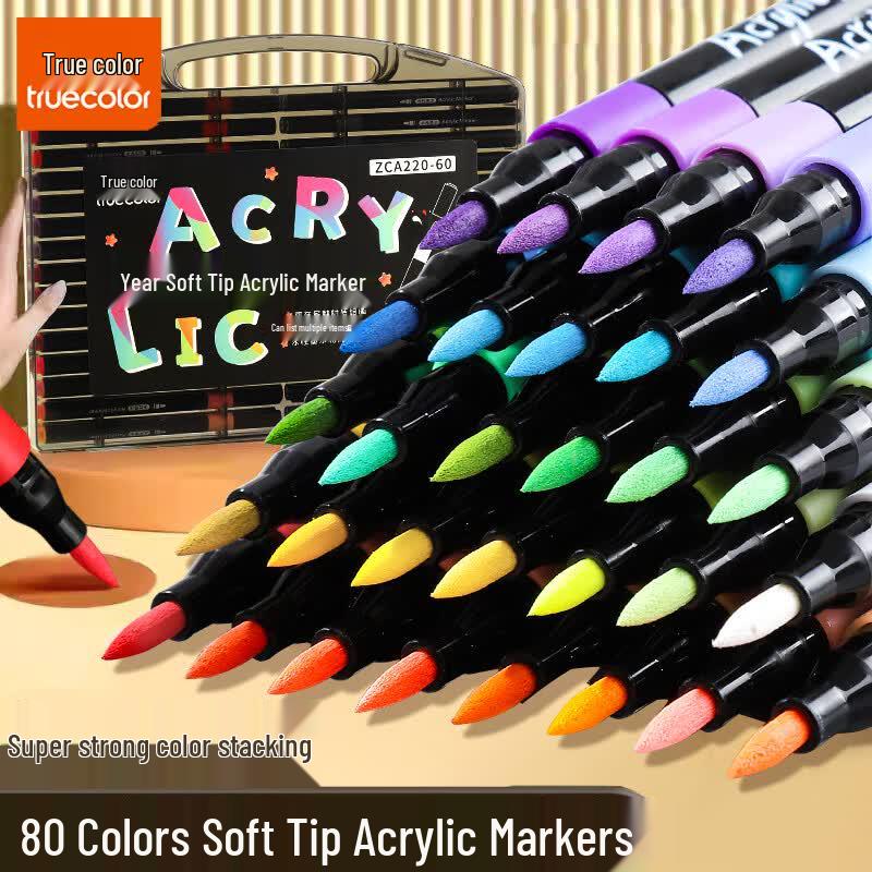 Truecolor Soft-Tip Acrylic Marker Pen Set