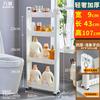Ultra-Slim Gap Storage Cabinet Space-Saving Side Refrigerator Organizer Bathroom Kitchen Slim Storage Rack
