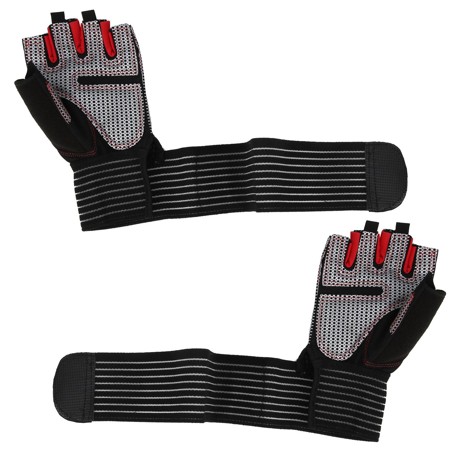 Half Finger AntiSlip Fitness Gloves Weight Lifting Sport Gloves with Wrist Support