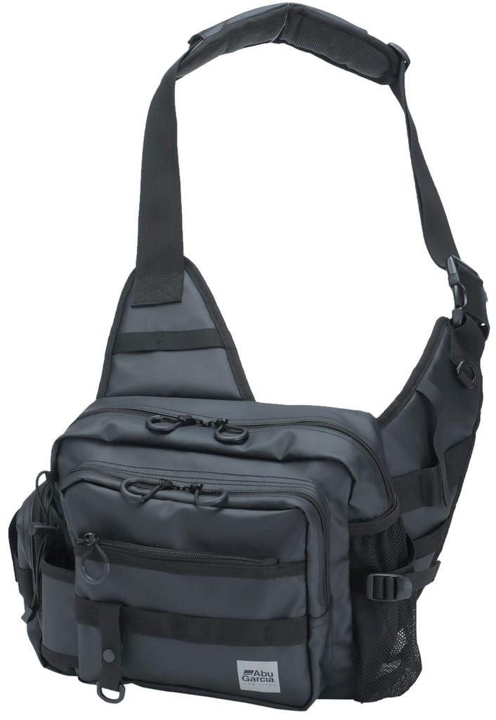 Abu Garcia Coated Fishing Suitable for Fishing In the and ABU Garcia One-Shoulder Bag, Black, Bag, Water-Repellent, Waterproof, Sea, Rivers,