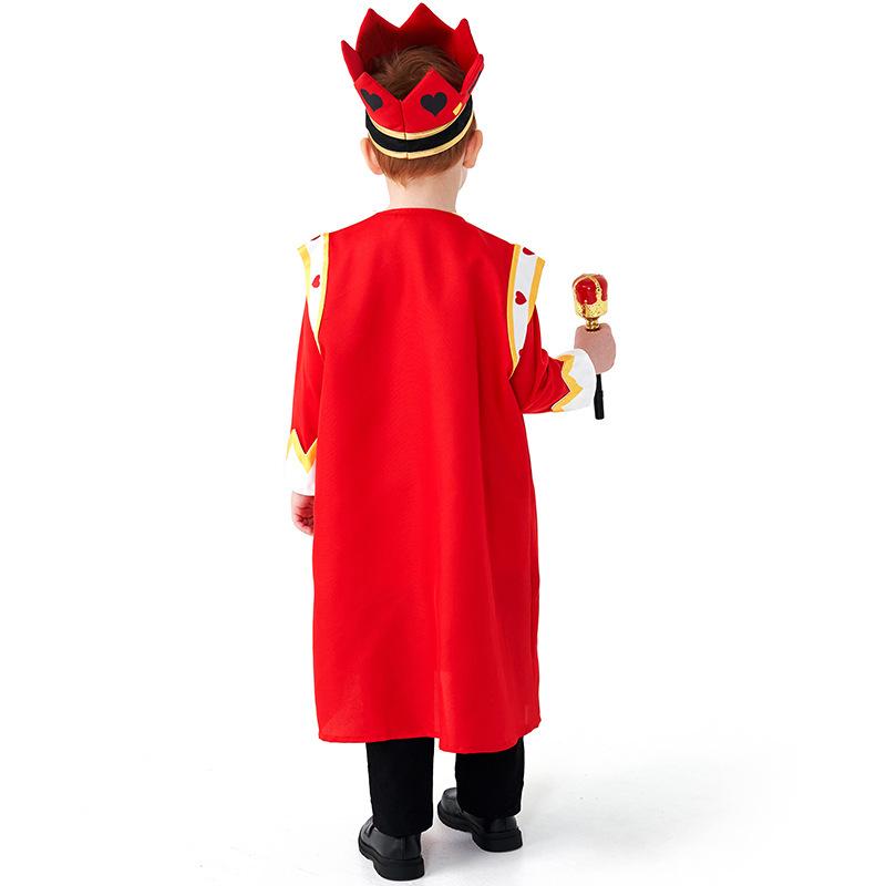 Red King of Spades Halloween Costume - Kids' Fairy Tale Role-Play Outfit