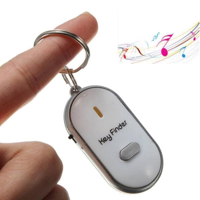 Porte Clé - 1-CLIC - Siffleur Bip Localisateur - Signal sonore - Signal lumineux - Mixte