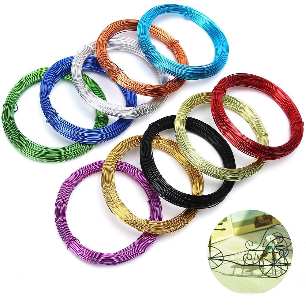 10PCS Flexible Soft Colored Aluminum Wire Assorted Color Flexible Aluminum Wire Bicycle Weaving