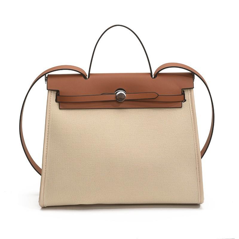 Женская сумка большой вместимости, повседневная, 2025, новая, модная, контрастная, портативная, платиновая, Келли, универсальная, на одно плечо, через плечо