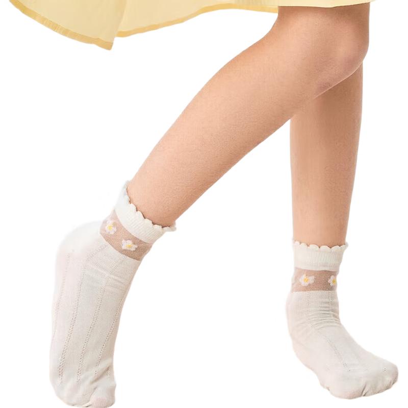 Balabala Girls  Summer Mesh Mid-Calf Socks 160