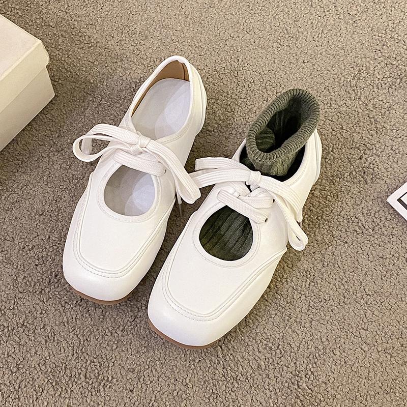 

Flats Casual Shoes Women Sneakers Sandals Mary Jane Soft Leather Loafers Ballet 2025 Trend Brand Elegant Dress Lace Up Comfort 40 белый