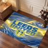 Leeds United Voetbal Print Kristalfluweel Tapijt, Comfortabel Waterabsorberend Antislip Binnen Vloerkleed