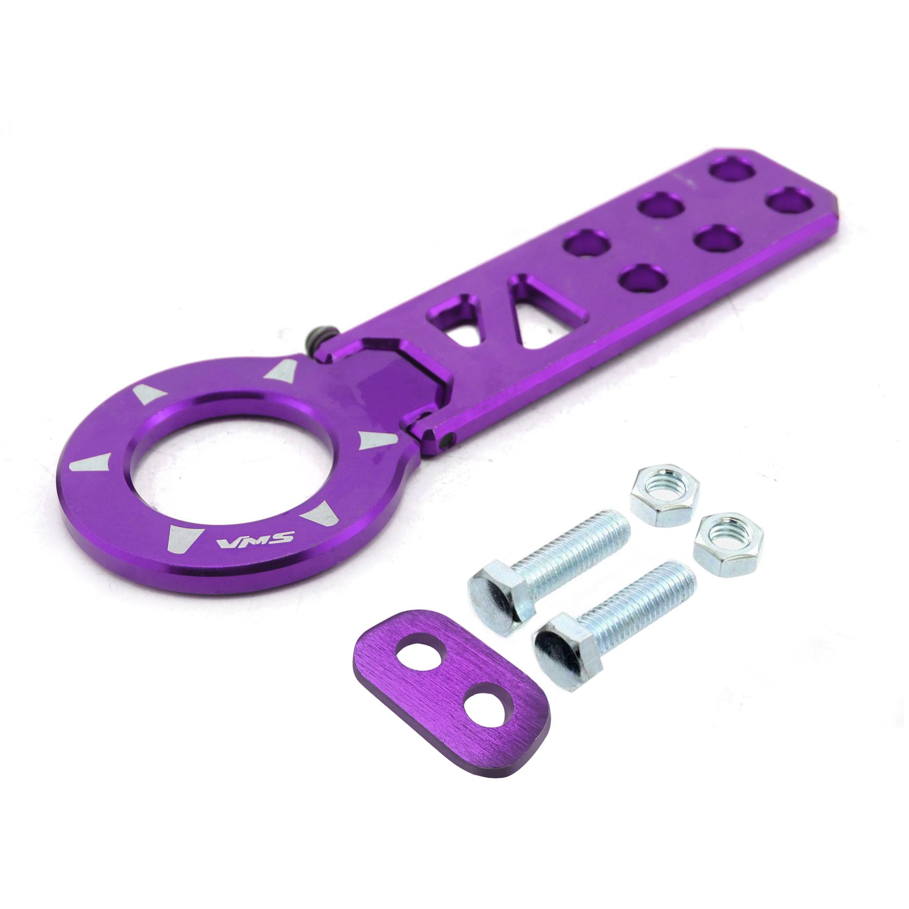 

Vms автомобильные аксессуары гоночные передние буксировочные крюки автомобильные алюминиевые регулируемые складные кольца для авто прицепа 6 цветов для большинства Honda фиолетовый