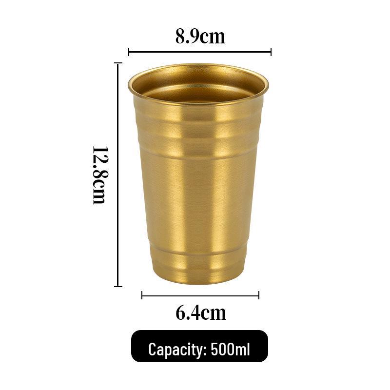 Stainless Steel 304 Rolled Edge Beer & Coffee Cup for Outdoor Camping