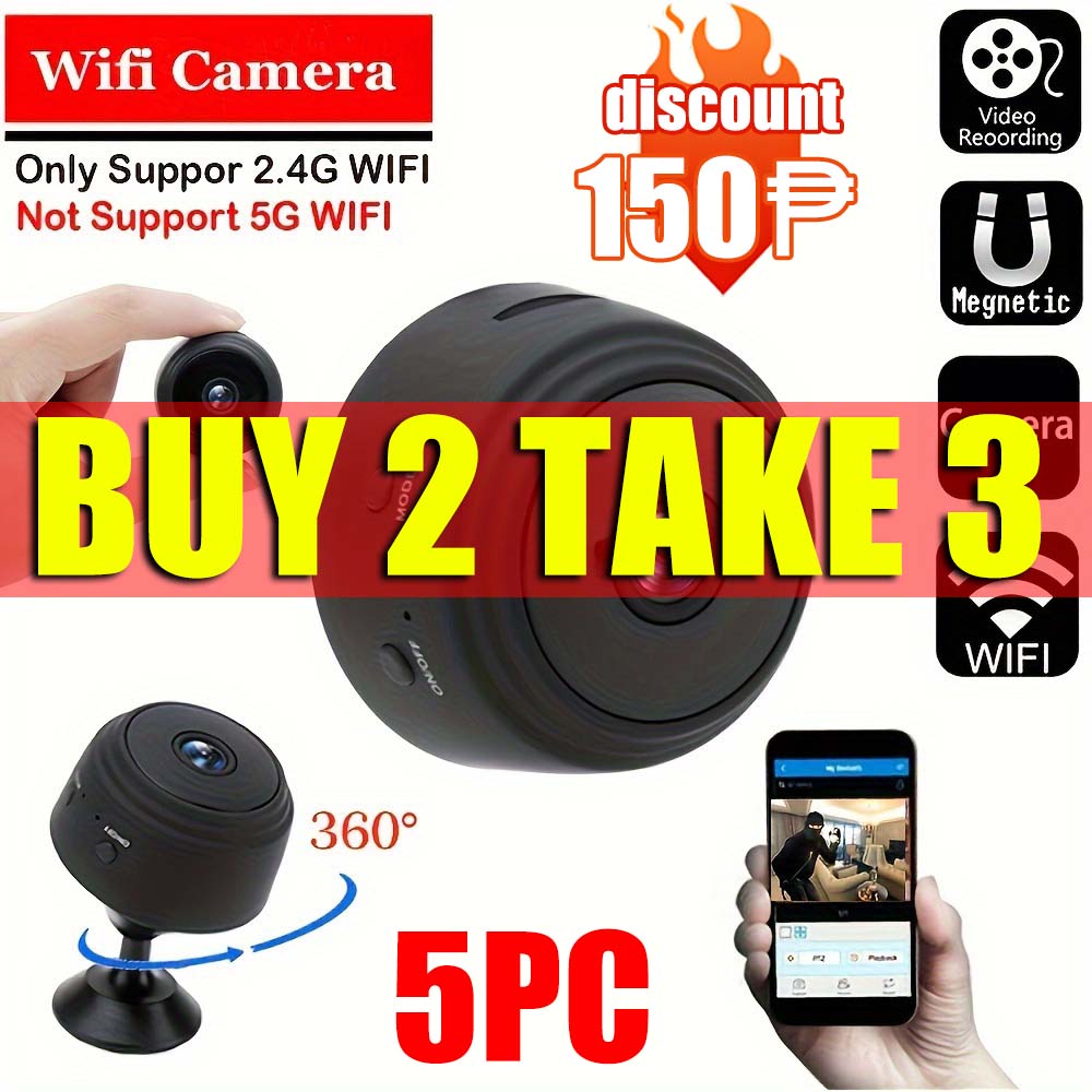 smaller than eyes A9 Cctv camera connect cellphone 1080P no need internet no need wifi with Night Vision Motion Detection HD cctv camera original
