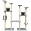 VidaXL Cat Tree with Sisal Scratching Posts Light Grey 174 Cm 171534
