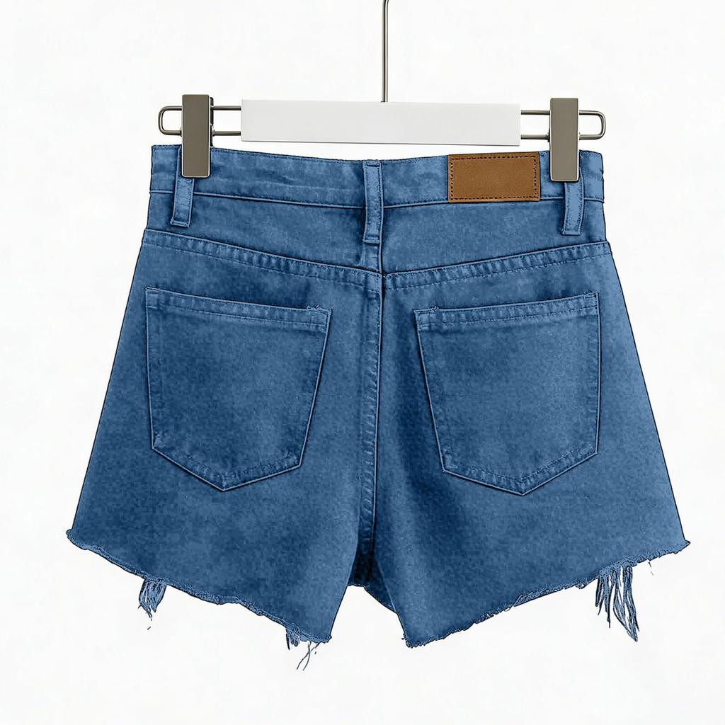 Ladies' Casual  Versatile Fashionable Denim Shorts