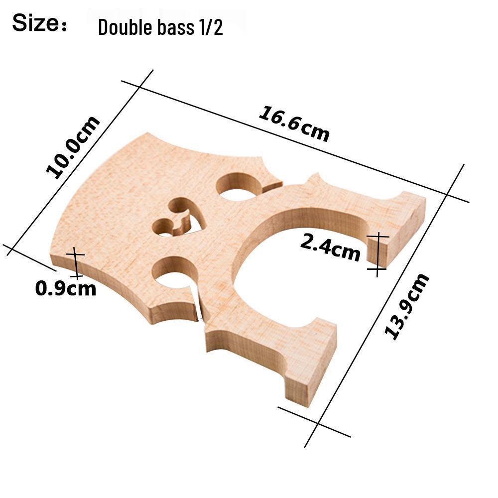 

Прямой кленовый бридж для контрабаса размеров 1/4, 1/2, 3/4 и 4/4