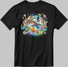 Donald Duck Figure Funny Short Sleeve White-Black Men's / Women's T Shirt C514
