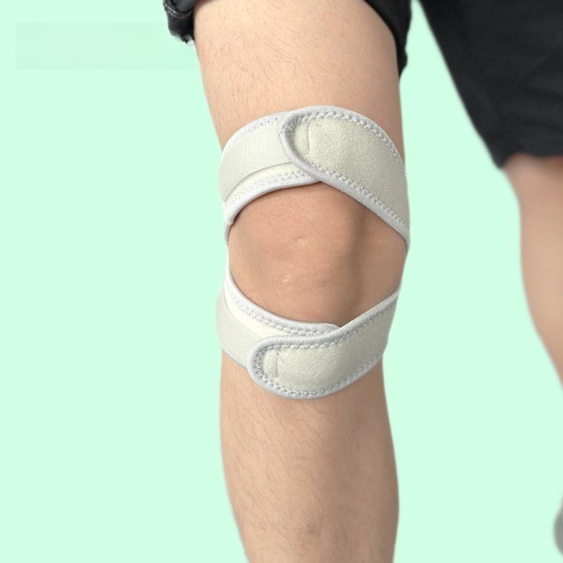 Patella Knee Support Brace Adjustable Double Silicone Sports Protector for Basketball Running Fitness