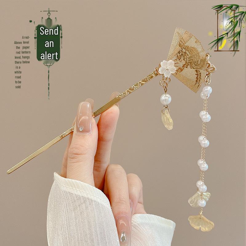 Vintage-inspirierte High-End Quasten-Haarnadel für Hanfu- und Cheongsam-Frisuren