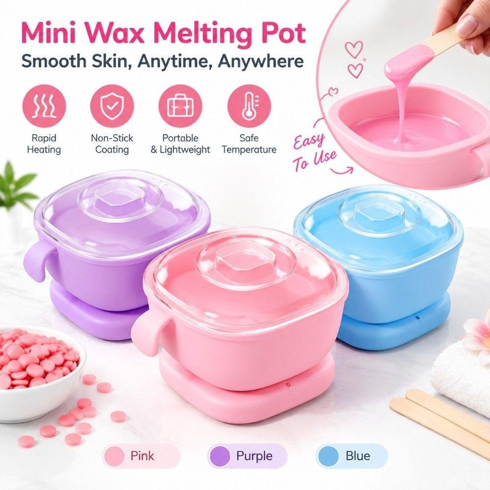 Adjustable Heating Control Mini Wax Warmer Silicone Non-Stick Pot Wax Melting Machine Home