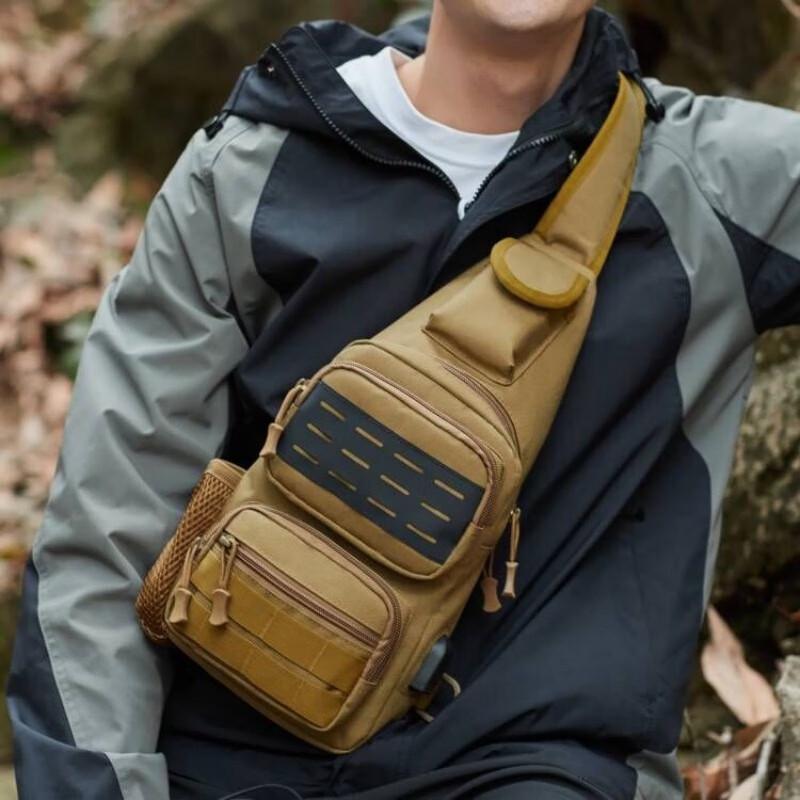 

Men s Multi-functional Fashion Chest Shoulder Bag Large