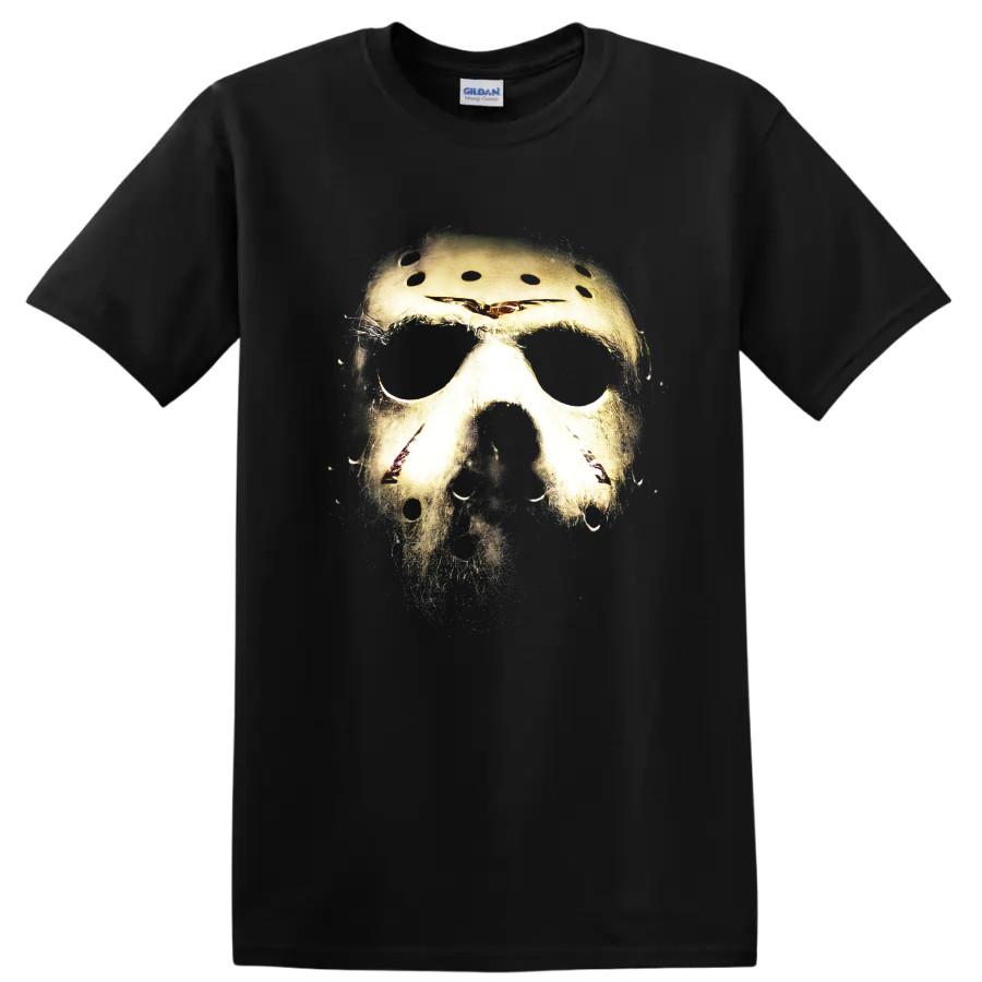 Jason Voorhees Hockey Mask Horror Movie Graphic T Shirt Halloween Slasher Tee