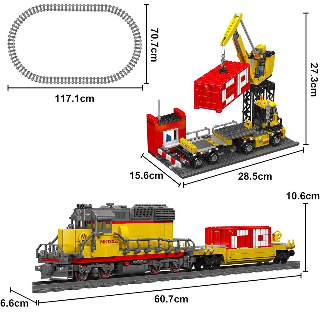 MOULD KING Train Building Sets 12027 Remote/App Control Train Toy Set Passenger Train Building Block Model Kits