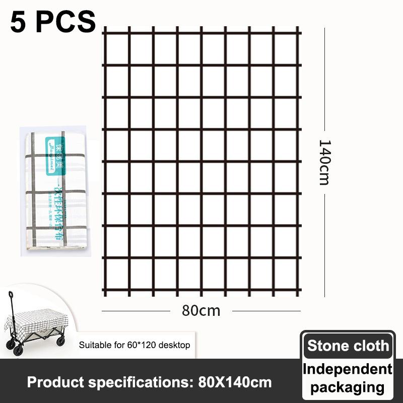 5pcs Disposable Waterproof Oil Proof Tablecloth Convenient For Outdoor Camping Thick Picnic Cushion Ring Protective Table Cloth