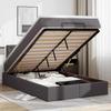 Maison Exclusive - Lit Ottoman Avec Matelas & LED Gris 120x190cm Similicuir