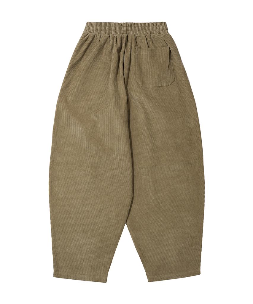 GAKKAI UNIONS One-Pleat Corduroy Balloon Pants Cocoa