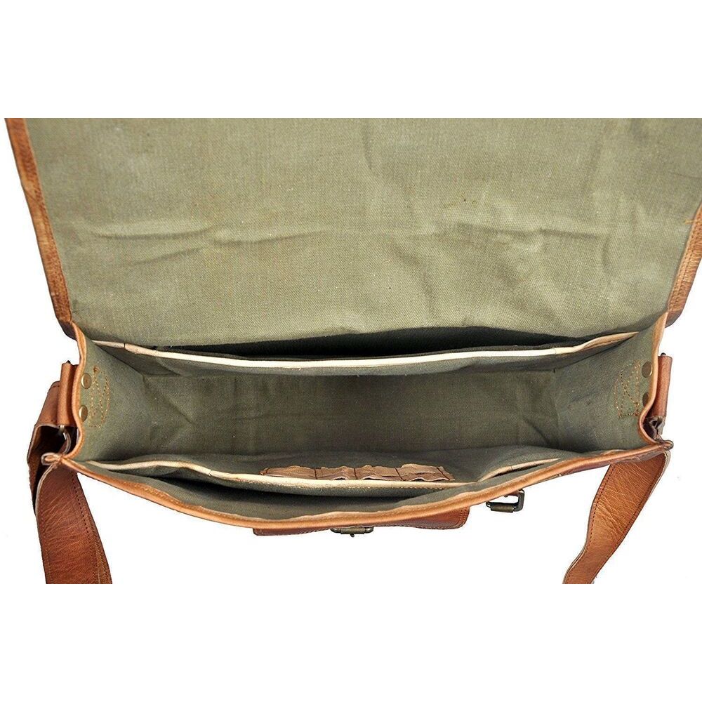 Tasche Handgefertigt Leder Braun Vintage Herren Messenger Laptop Neu Aktentasche Schulter