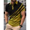 Stripe printed men's shirt fashion T-shirt