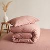 Solid Color Cotton Fitted Sheet & Pillowcase Set - Single Bed Mattress Protector
